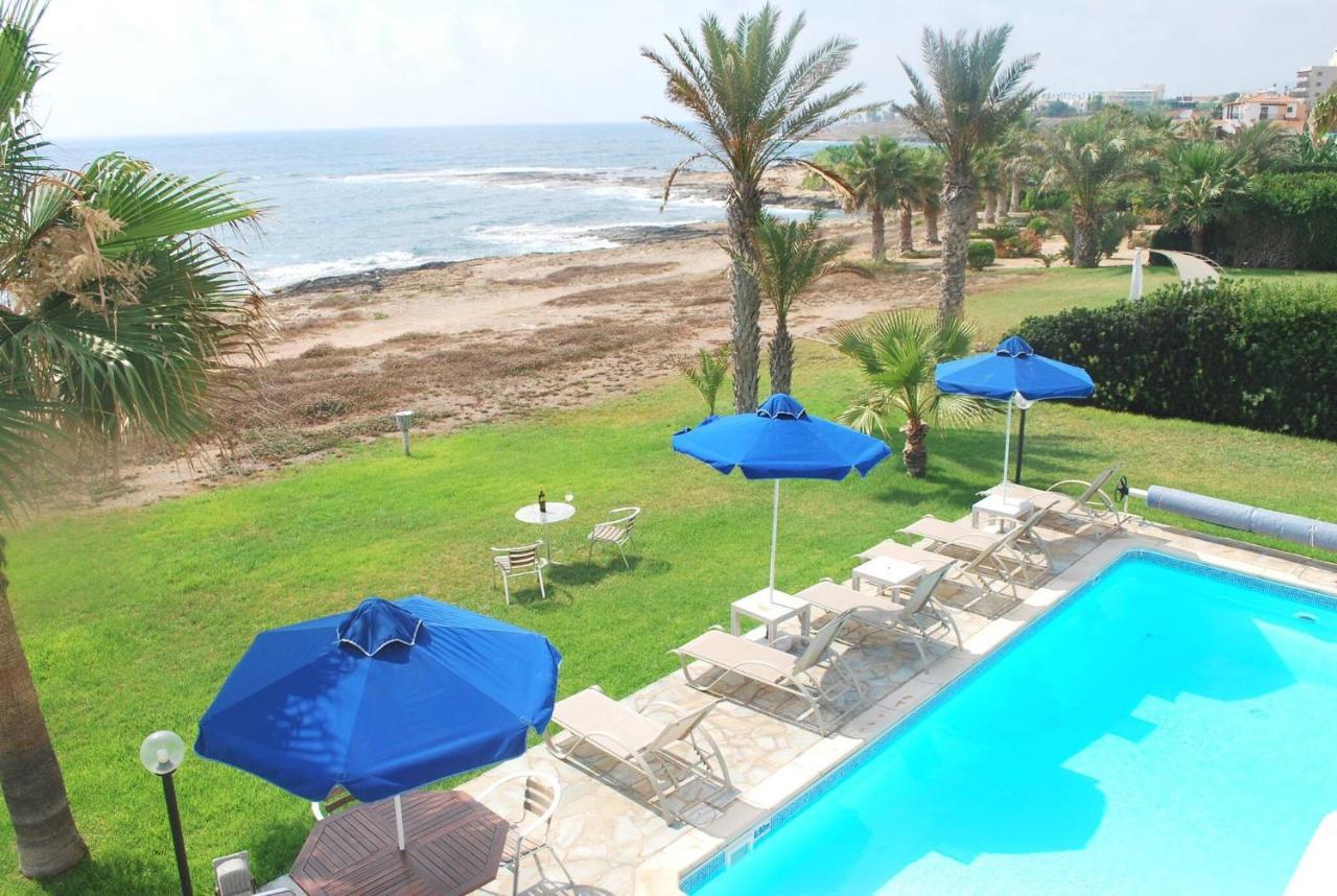Sea Front Villa, Heated Private Pool, Amazing Location Paphos 323 基索内加 外观 照片